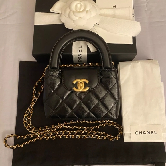 入手困難♪CHANEL Kelly Nano ケリーナノ ハンドバッグ ブラック 入手困難♪CHANEL Kelly Nano ケリーナノ ハンドバッグ ブラック